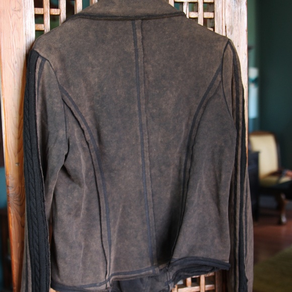 ONE LEFT (S) Terry Mix Sweater Jacket - Picture 8 of 8